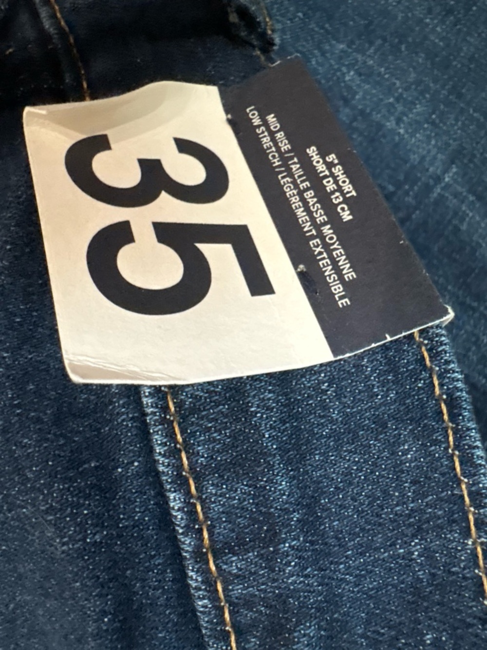GAP Dark Indigo Rolled Cuff Denim Shorts - Picture 3 of 3